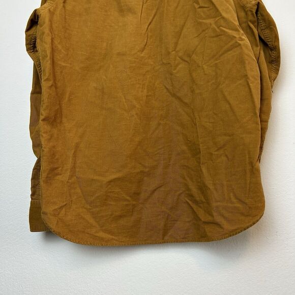 Uniqlo Corduroy Shirt Mens Small Gold Button Down Preppy Utility Chore Classic - Picture 9 of 12